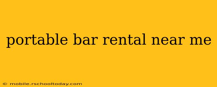 portable bar rental near me