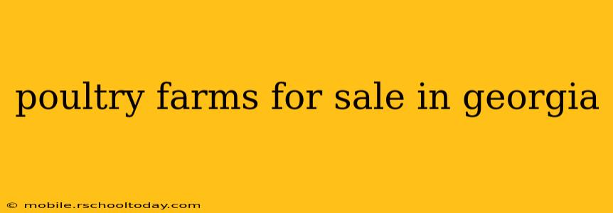 poultry farms for sale in georgia