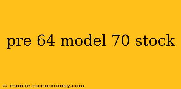 pre 64 model 70 stock