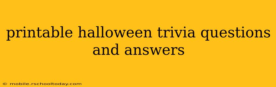 printable halloween trivia questions and answers
