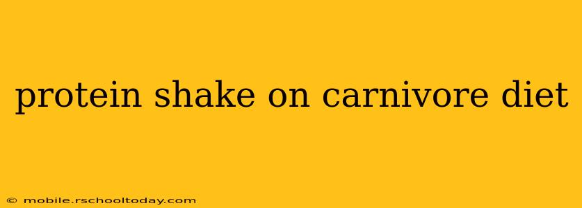 protein shake on carnivore diet