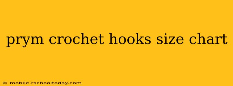 prym crochet hooks size chart