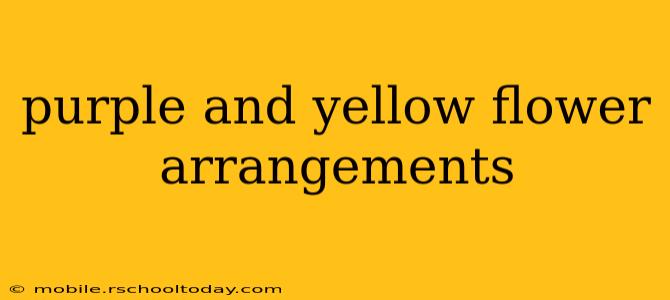 purple and yellow flower arrangements