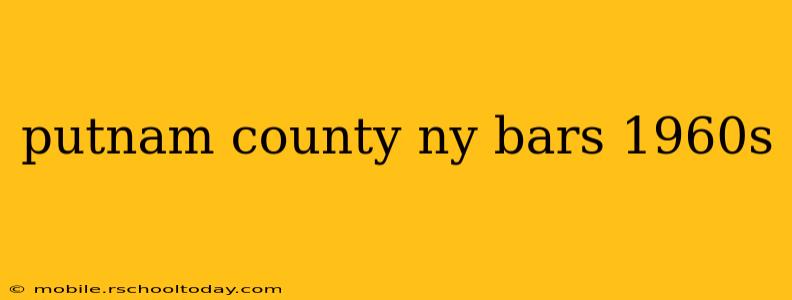 putnam county ny bars 1960s
