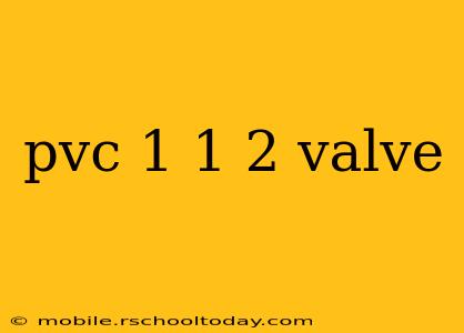 pvc 1 1 2 valve