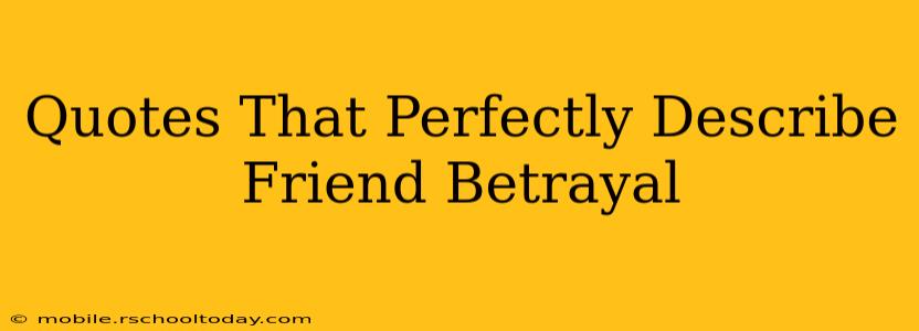 Quotes That Perfectly Describe Friend Betrayal