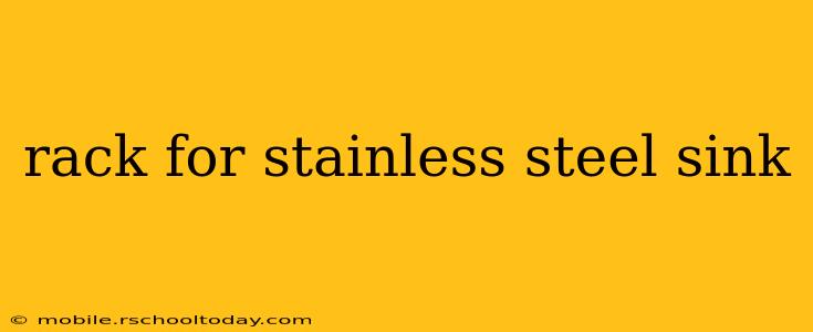 rack for stainless steel sink