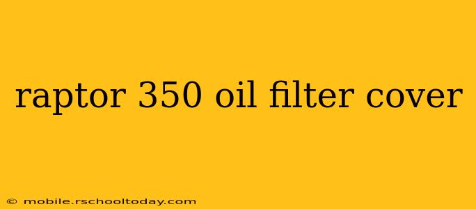 raptor 350 oil filter cover