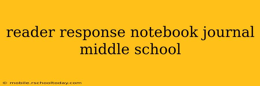 reader response notebook journal middle school