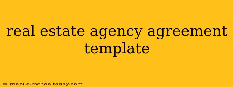 real estate agency agreement template