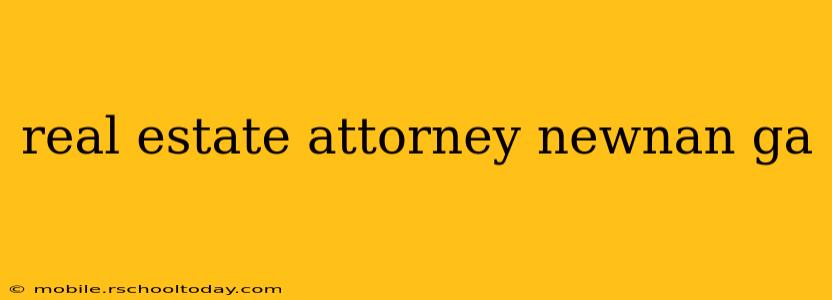 real estate attorney newnan ga