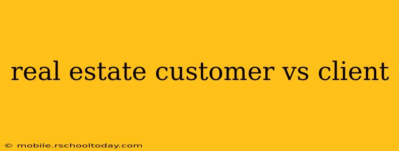 real estate customer vs client