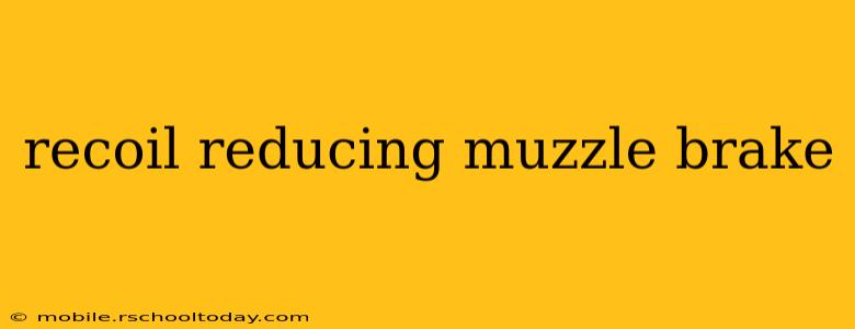 recoil reducing muzzle brake