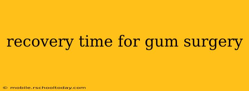 recovery time for gum surgery