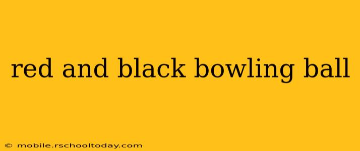 red and black bowling ball