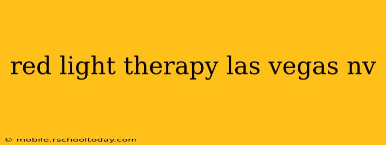 red light therapy las vegas nv