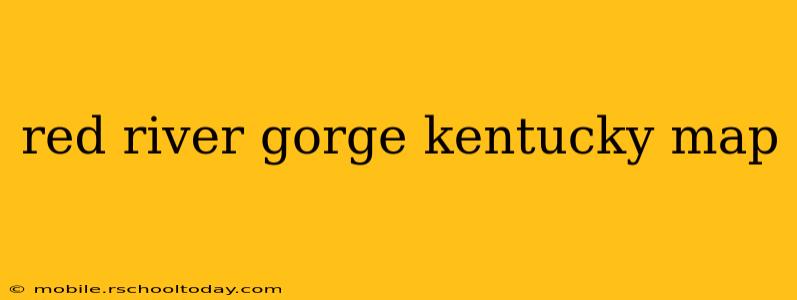red river gorge kentucky map