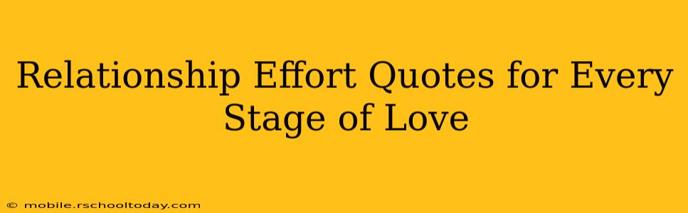 Relationship Effort Quotes for Every Stage of Love