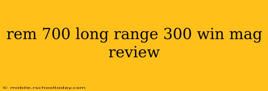 rem 700 long range 300 win mag review