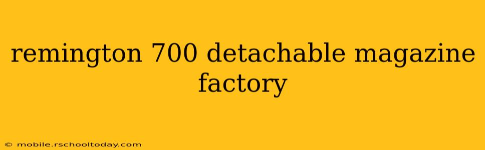 remington 700 detachable magazine factory