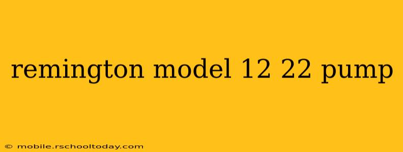 remington model 12 22 pump