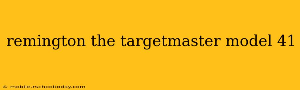 remington the targetmaster model 41