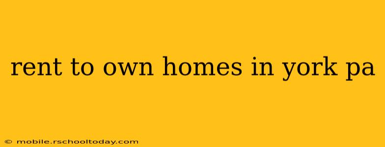 rent to own homes in york pa