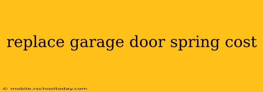 replace garage door spring cost