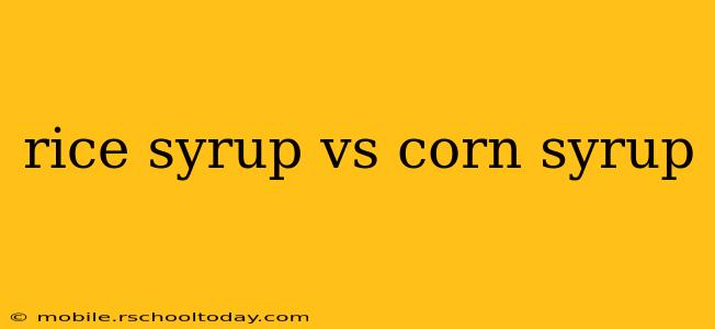 rice syrup vs corn syrup
