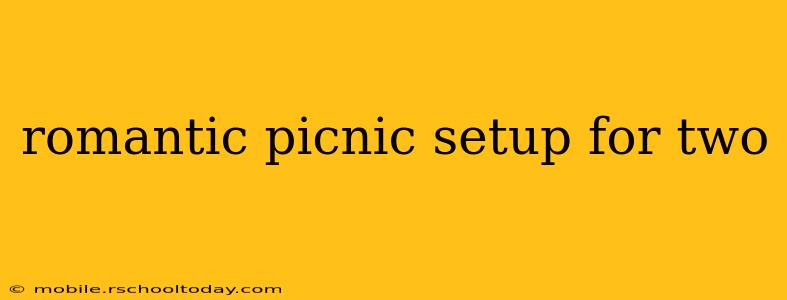 romantic picnic setup for two
