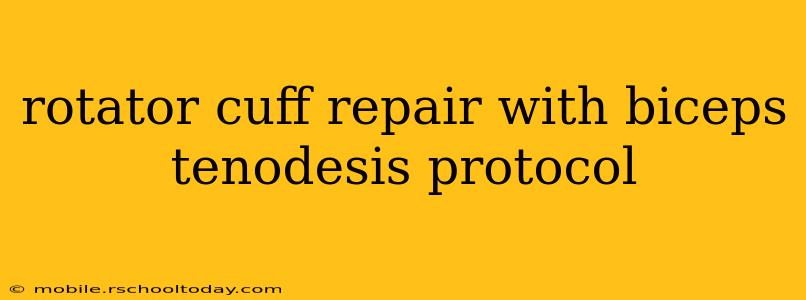 rotator cuff repair with biceps tenodesis protocol