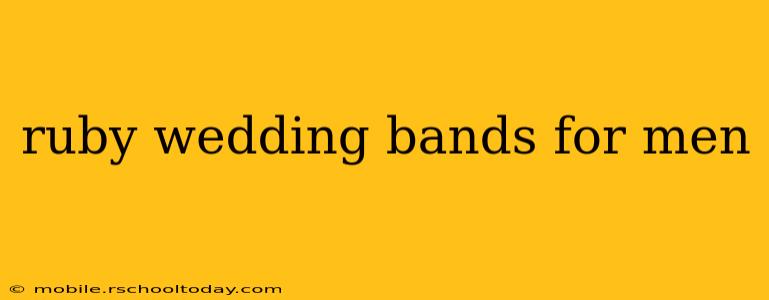 ruby wedding bands for men