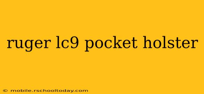 ruger lc9 pocket holster