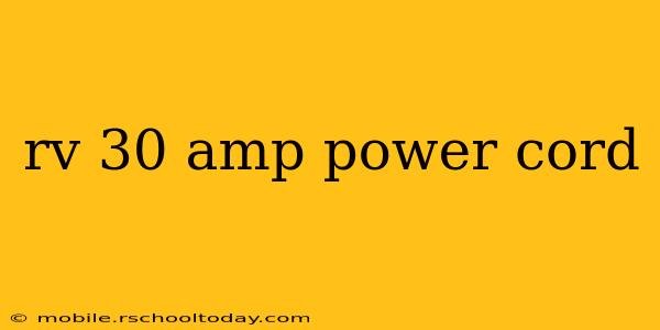 rv 30 amp power cord