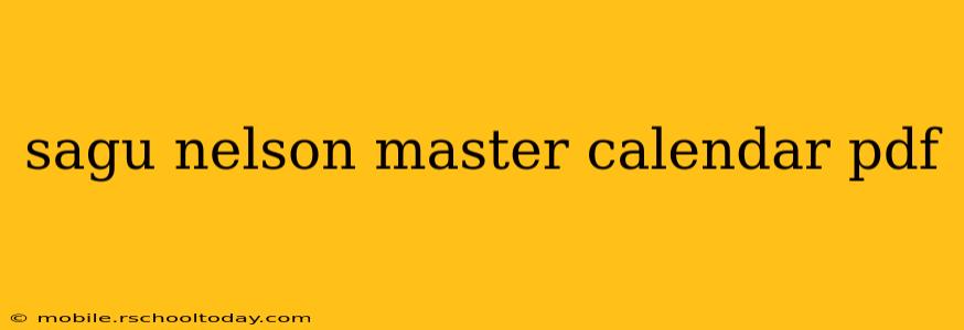 sagu nelson master calendar pdf