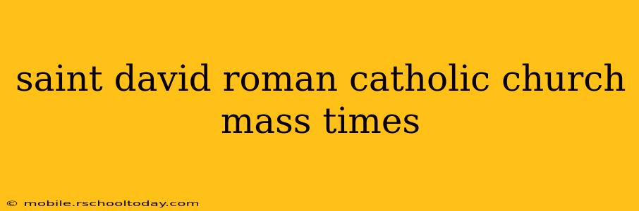 saint david roman catholic church mass times