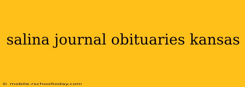 salina journal obituaries kansas