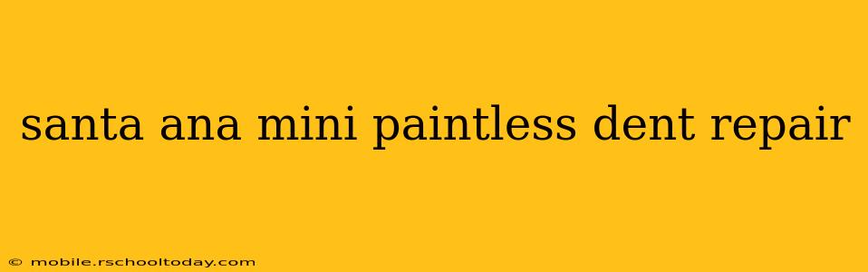 santa ana mini paintless dent repair