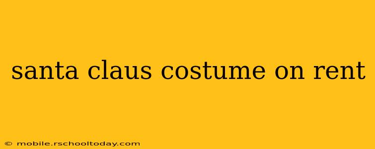 santa claus costume on rent