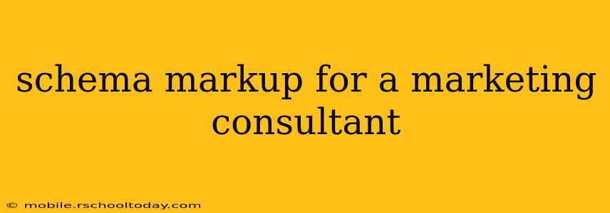 schema markup for a marketing consultant