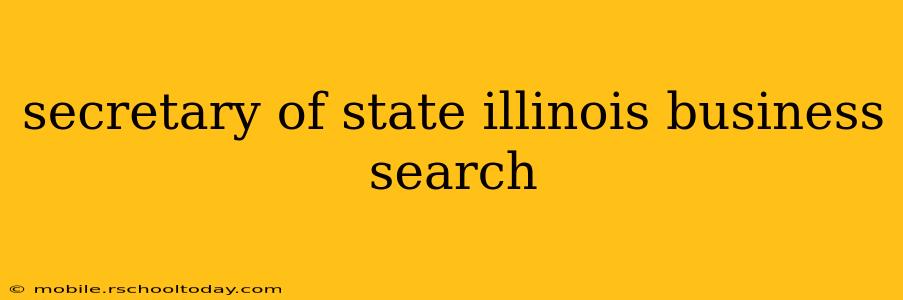 secretary of state illinois business search