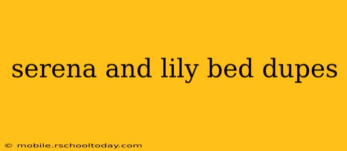 serena and lily bed dupes
