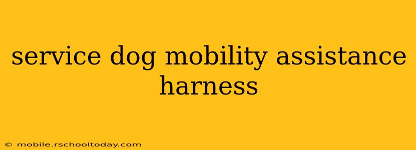 service dog mobility assistance harness