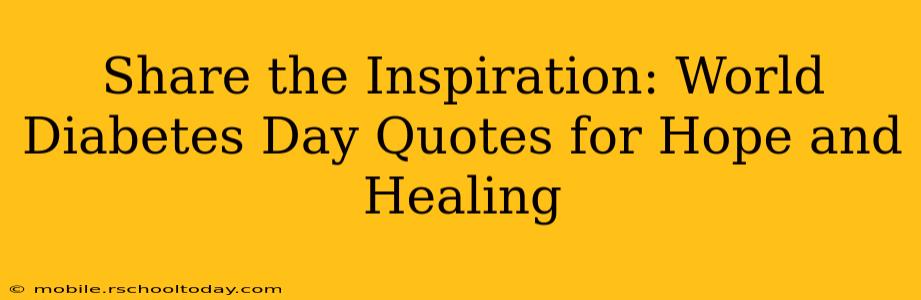 Share the Inspiration: World Diabetes Day Quotes for Hope and Healing