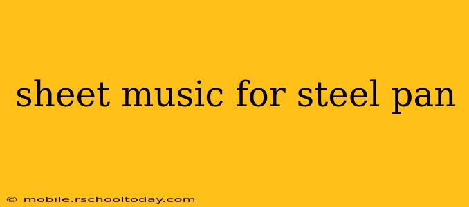 sheet music for steel pan