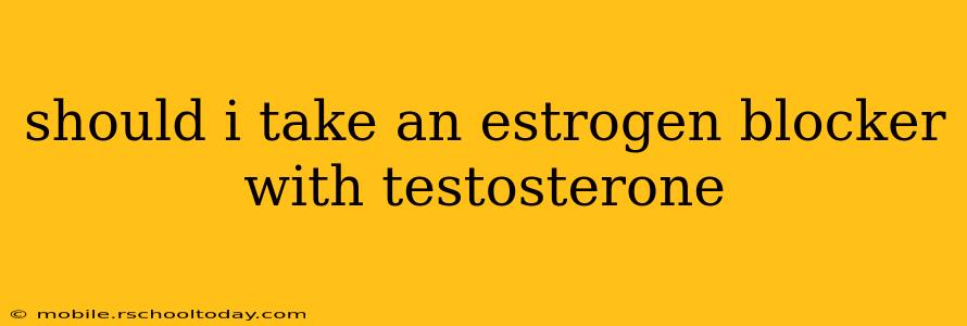 should i take an estrogen blocker with testosterone