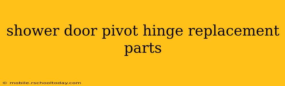 shower door pivot hinge replacement parts