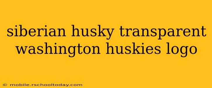 siberian husky transparent washington huskies logo