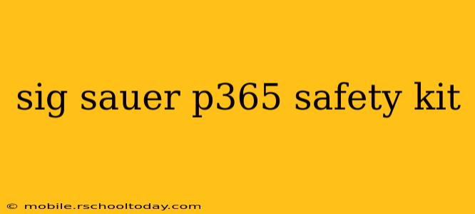 sig sauer p365 safety kit