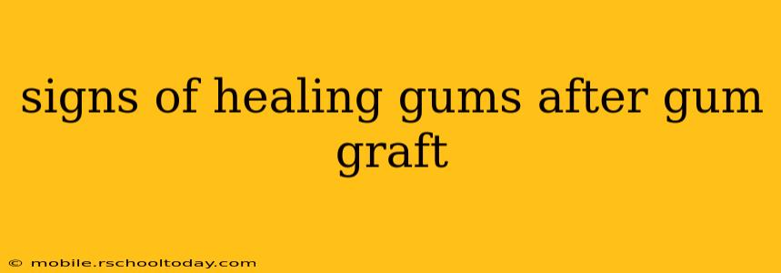 signs of healing gums after gum graft